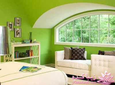 دکوراسیون داخلی با رنگ تناژ سبز